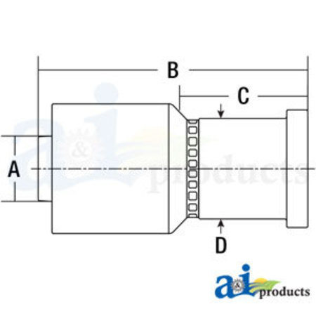 A & I PRODUCTS (HW-C61) Code 61 Flange Head - Straight 5" x3" x3" A-C61-16-16-W